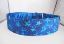 Star Blue Satin Lined Cotton House Collar